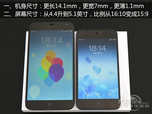 MX3外觀對比MX2